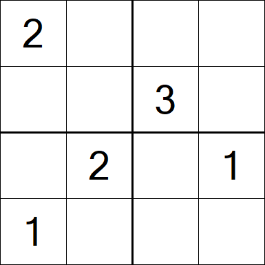 Sudoku 4x4 - Moyen