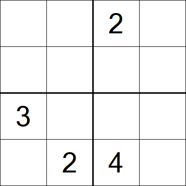 Sudoku 4x4 - Moyen