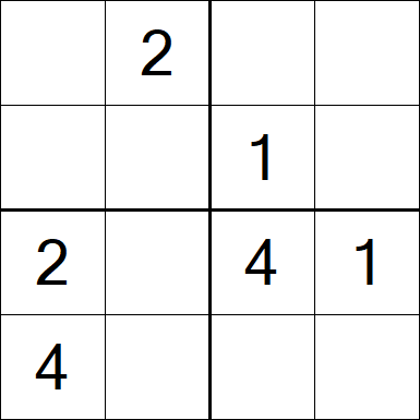 Sudoku 4x4 - Moyen