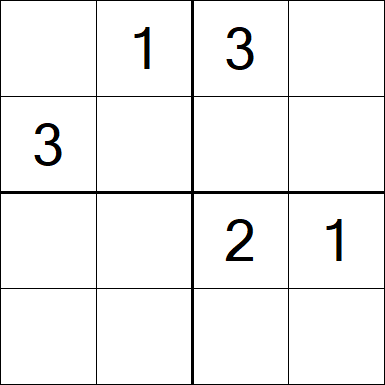 Sudoku 4x4 - Moyen