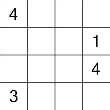 Sudoku 4x4 - Moyen