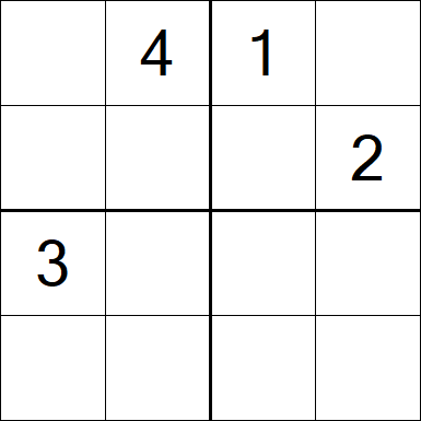 Sudoku 4x4 - Moyen