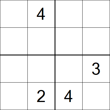 Sudoku 4x4 - Moyen