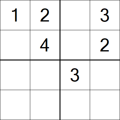 Sudoku 4x4 - Moyen