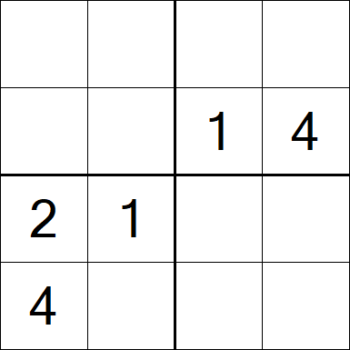 Sudoku 4x4 - Moyen