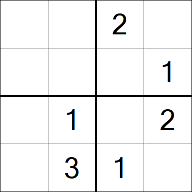 Sudoku 4x4 - Moyen