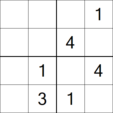 Sudoku 4x4 - Medium