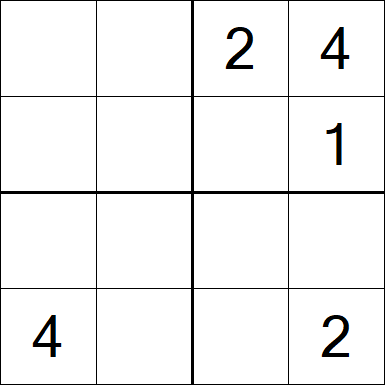 Sudoku 4x4 - Moyen