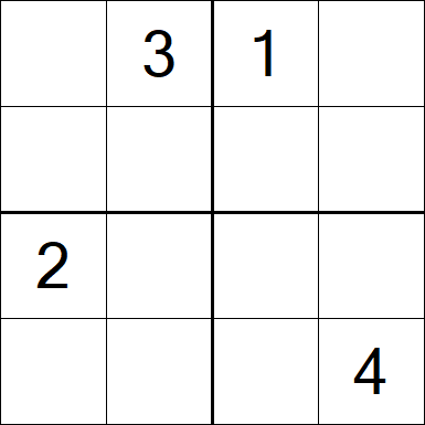 Sudoku 4x4 - Medium