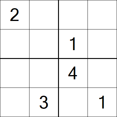 Sudoku 4x4 - Medium