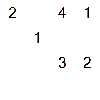 Sudoku 4x4 - Medium