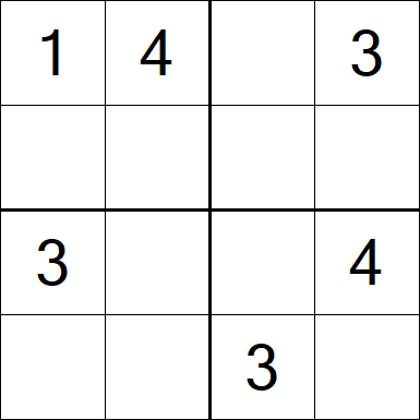 Sudoku 4x4 - Medium