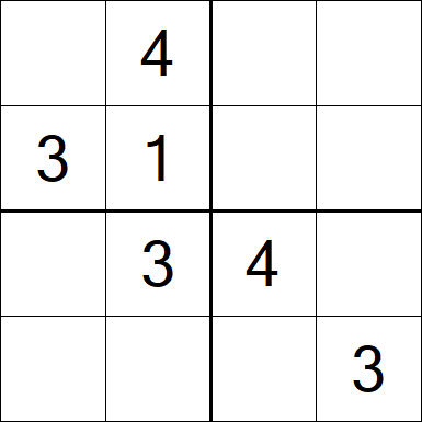 Sudoku 4x4 - Medium