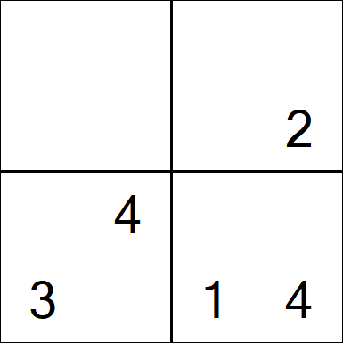 Sudoku 4x4 - Medium