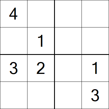 Sudoku 4x4 - Medium