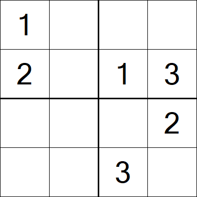Sudoku 4x4 - Medium