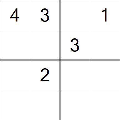 Sudoku 4x4 - Medium