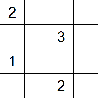 Sudoku 4x4 - Medium