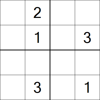 Sudoku 4x4 - Medium