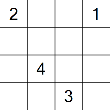 Sudoku 4x4 - Medium