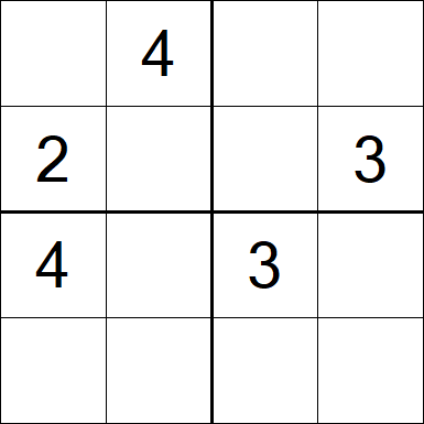Sudoku 4x4 - Medium