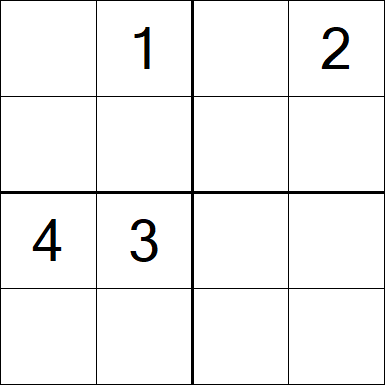Sudoku 4x4 - Medium