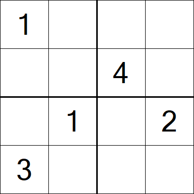 Sudoku 4x4 - Medium