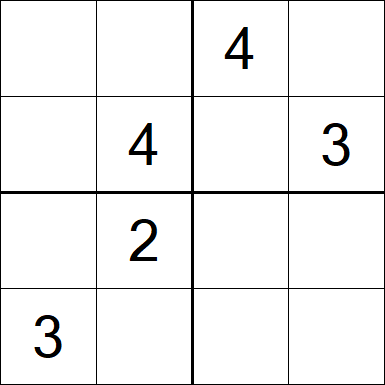 Sudoku 4x4 - Medium
