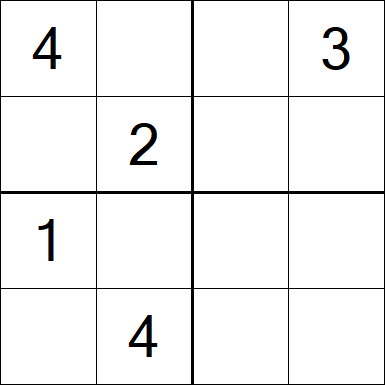 Sudoku 4x4 - Medium