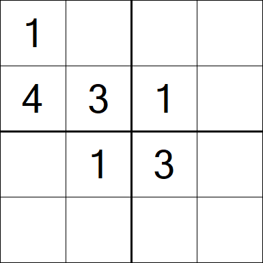 Sudoku 4x4 - Medium