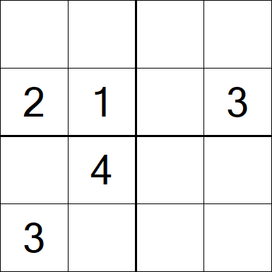 Sudoku 4x4 - Medium