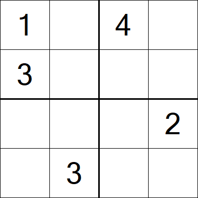 Sudoku 4x4 - Medium