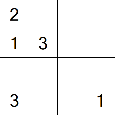 Sudoku 4x4 - Medio