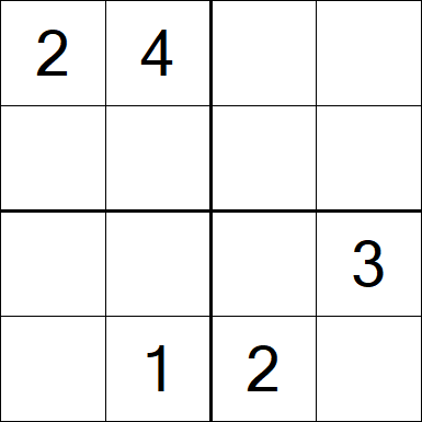 Sudoku 4x4 - Medium