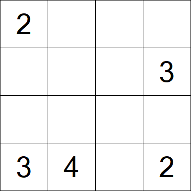 Sudoku 4x4 - Medium