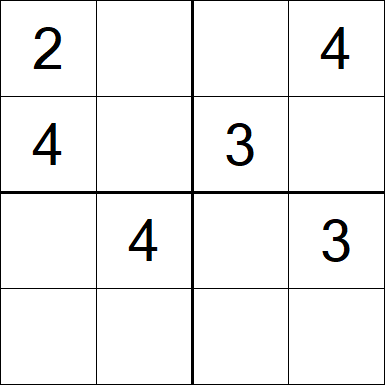 Sudoku 4x4 - Moyen