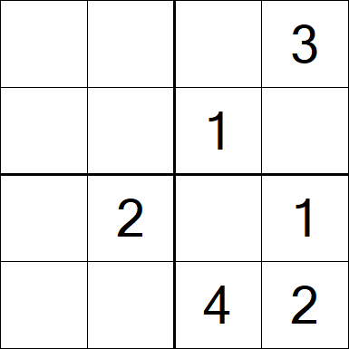 Sudoku 4x4 - Medium