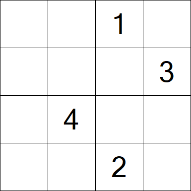 Sudoku 4x4 - Medium