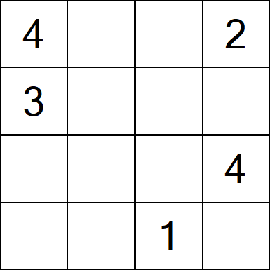 Sudoku 4x4 - Medium
