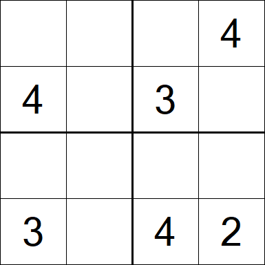 Sudoku 4x4 - Medio