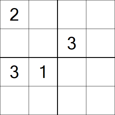 Sudoku 4x4 - Moyen