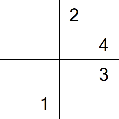 Sudoku 4x4 - Moyen