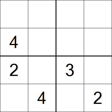 Sudoku 4x4 - Medium