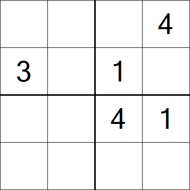 Sudoku 4x4 - Medium