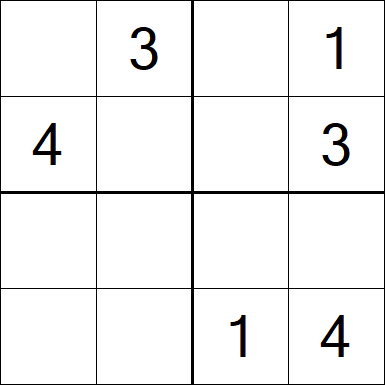 Sudoku 4x4 - Medium
