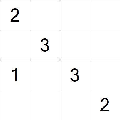 Sudoku 4x4 - Medium