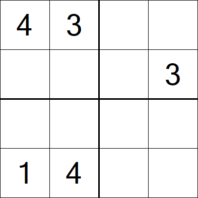 Sudoku 4x4 - Medium