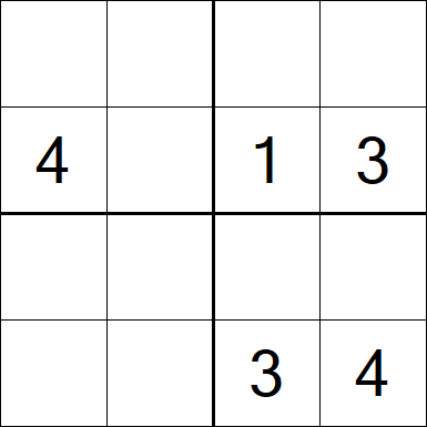 Sudoku 4x4 - Medium