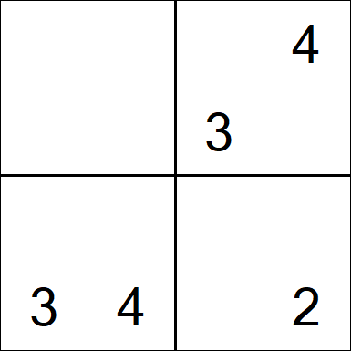Sudoku 4x4 - Medium