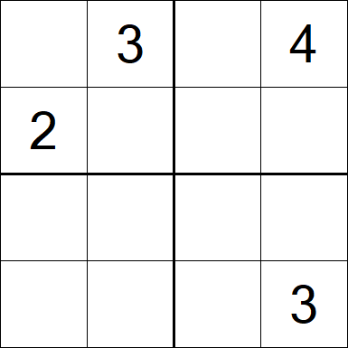 Sudoku 4x4 - Medium
